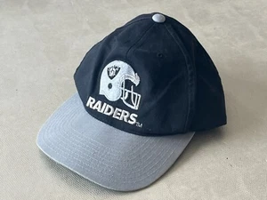 Vintage 1990s Los Angeles Raiders Snapback Hat by AJD NFL Helmet Design USED Cap - Picture 1 of 10
