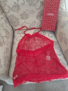 Caprice Strawberry Chemise Nightie Size 8 - Picture 1 of 2
