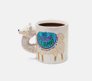 No Drama Llama Coffee Mug Cup 3D Figural Llama Head Handle Bigmouth 20oz - Picture 1 of 4