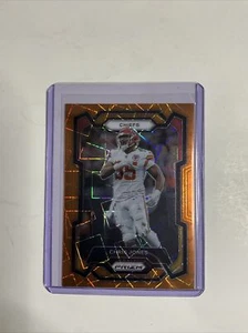 Tarjeta Panini Prizm Chris Jones #142 Orange Laser Lazer Kansas City Chiefs 2023 - Imagen 1 de 2