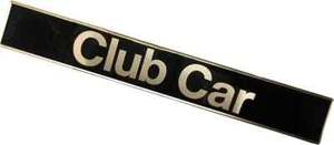 Club Car DS Golf Cart Name Plate, Replace OEM 1014198, Black Gold Decal, 18"... - Foto 1 di 7