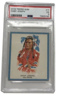 1933 V416 Teepee Picture Gum #17 Capo Joseph Indian Card Psa 5 (popolazione 2) - Foto 1 di 5