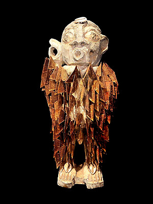 African Tribal Art Wooden Carved Voodoo Tribal Wood Power Figure Nkisi Nkon-6516 • 64.13$