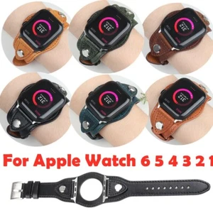 Correa de repuesto para Apple Watch Series 7/6/5/4/3/2/1 correa de reloj de pulsera de cuero - Imagen 1 de 47