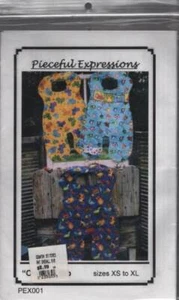 001 PIECEFUL EXPRESSIONS "OVERALL" BIB SIZES XS-XL (6 TO 30 MONTHS) - Picture 1 of 1