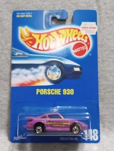 Hot Wheels 1991 Porsche 930 #148 blue card purple - Picture 1 of 2