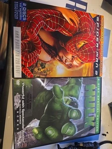 Lot Of 2 Marvel Movies Hulk Ans Spiderman 2 - Picture 1 of 2