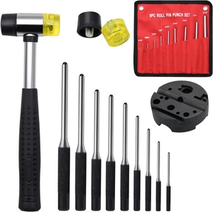 Roll Pin Punch Set, 14 Pezzi Strumenti di Riparazione Rimozione Armaiolo, Blocco Pistola Universale - Foto 1 di 11