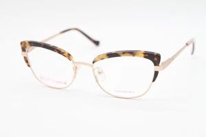 NEU BETSEY JOHNSON PARLEZ VOUS HAVANA GOLD AUTHENTISCHE BRILLE 52-17 - Bild 1 von 4