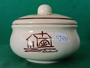 REGALI MULINO BIANCO BISCOTTIERA ZUCCHERIERA RONDINI CERAMICA VINTAGE 1982. CY48 - Foto 1 di 8
