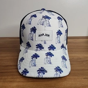 Ron Jon Surf Shop Palm Trees Surf Boards Blue Snapback Hat Beach Surfing Cap - Picture 1 of 6