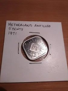 1971 Netherland Antilles 5 Cent Piece - Bild 1 von 3