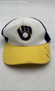 Milwaukee Brewers Boys Multicolor Signed Adjustable Baseball Cap One Size - Picture 1 of 6