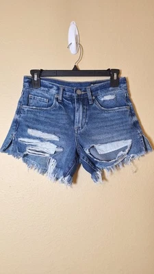 BlankNYC Vintage high rise short, The Barrow, distressed denim short Sz 25 - Image 1 of 4