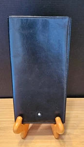 Portafoglio Uomo Montblanc 02510 Pelle Platino 6 CC Bifold Lungo Nero - Usato - Foto 1 di 6