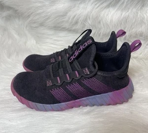 🔴 ADIDAS KAPTIR FLOW Kids-Girls Size 4.5 Black Purple Running Shoes IH9905 - Picture 1 of 7