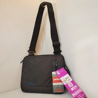 STM iPad Jacket, Padded Bag, Fits Most 10" Screens, Grey, with shoulder strap - Image 1 of 4