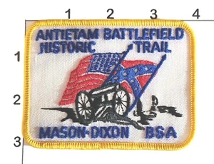 Antietam Historic Trail Mason Dixon Patch BSA Pfadfinder bestickt Vintage - Bild 1 von 1