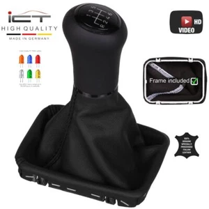 Cuero ICT Pomo cambio funda palanca por Chrysler Crossfire 03-08 LED A41 - Picture 1 of 10