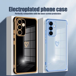 Coque Etui Coeur Antichoc Silicone Pour Samsung Galaxy S25 S24 Ultra S23 S22 S21 - Picture 1 of 18