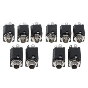 10pcs 6.5mm Mono Chassis Panel Mount Headphone Input Socket Connector - Picture 1 of 11