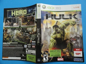 XBOX 360 THE INCREDIBLE HULK ORIGINAL COVER ART - BLOCKBUSTER VIDEO DISPLAY COPY - Picture 1 of 3