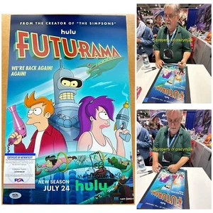 Matt Groening Autogramm signed Sketch Futurama Poster Hulu Bart Simpsons PSA COA - Bild 1 von 5