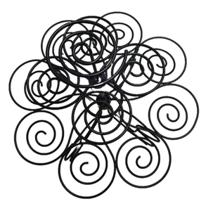 13-Cupcake Holder Display Black Metal Swirl 8.5" tall- 9.5" wide - Picture 1 of 5