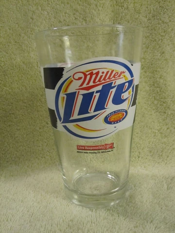 Miller Lite Pint Beer Glass. Rusty Wallace #2 Nascar Racing, 2004 Cover