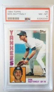 1984 TOPPS # 8 DON MATTINGLY ROOKIE CARD - PSA 8 NM-MT - Picture 1 of 2