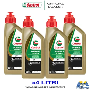 4 LT CASTROL POWER1 ULTIMATE 2T ACEITE MEZCLA MOTOR MOTO 100% SINT = EX RACING - Imagen 1 de 3