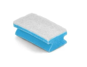 10 x Reinigungsschwamm kratzfrei blau/weiß Topfreiniger Schwamm Scheuerschwamm - Bild 1 von 1