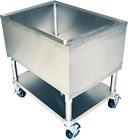 21" x 24" Stainless Steel Mobile Ice Bin