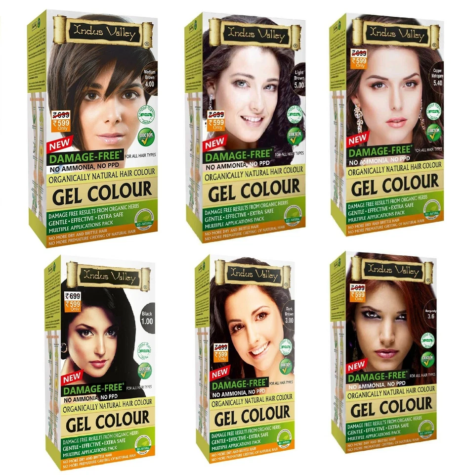 Indus Valley Natural Damage Free Gel Colour For Hair