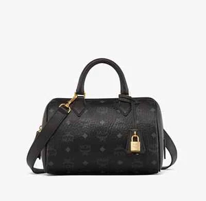 MCM Ella Boston Small Bag in Visetos - Black ( Origin $850 ) - Picture 1 of 24