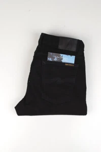34121 Nudie Jeans Ajustados Sam Org. Jeans negros negros para hombre talla 29/34 - Imagen 1 de 7