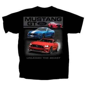 Joe Blow T's Ford Mustang GT Unleash The Beast Men's Black T-Shirt 6th Gen - Picture 1 of 4