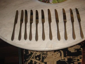 Ginkgo Linden glänzend 18 c Edelstahl Besteck Messer - Bild 1 von 9