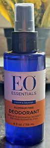 EO Essential Oils CEDAR & ORANGE Organic Deodorant Spray Top  4 fl oz NEW!