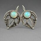 Fashion Turquoise Earrings Ear Hook 925 Silver Women Wedding Dangle Drop Jewelry