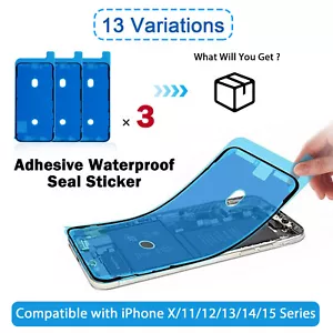3 pieces Adhesive Waterproof  Seal Sticker For iPhone X XR 11 12 13 14 15 Series - Picture 1 of 15
