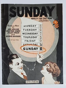 Sunday 1926 Novelty Fox Trot w Ukulele Sheet Music - Picture 1 of 3