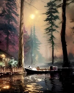 Impresión artística de paisaje abstracto edición limitada | Arte moderno firmado coleccionable - Imagen 1 de 5