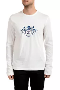Just Cavalli Men's White Long Sleeve Crewneck T-Shirt US XL IT 54 - Picture 1 of 6
