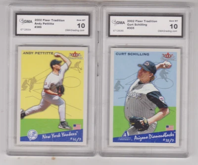 Lote de 2 - 2002 - Fleer Tradition - Andy Pettitte & Curt Schilling - GEMA COMO NUEVA 10 Foto 1 de 4