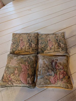 复古维多利亚式法国浪漫挂毯风格枕头 4 - 8 件套  — 第 1/4 张图片