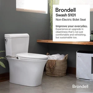 Brondell Bidet WC-Sitz nicht elektrisch Taumel Ecoseat weiß S101-EW länglich - Bild 1 von 6