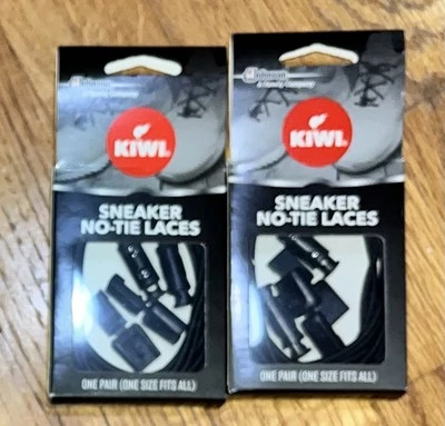 Zapatilla deportiva KIWI sin cordones negros cordones fáciles de un toque LOTE DE 2 NUEVOS Foto 1 de 2
