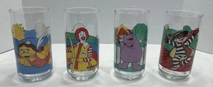 Vasos personajes McDonald’s Canadá 1988 Ronald Grimace Birdie Hamburguesa 4 piezas - Imagen 1 de 7