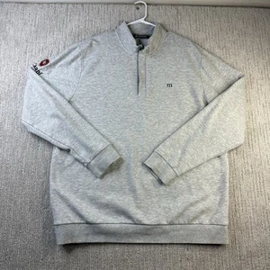 Travis Mathew 1/4 Zip Sweater Mens XXL Gray Newport Performance Golf Sweatshirt - Picture 1 of 9
